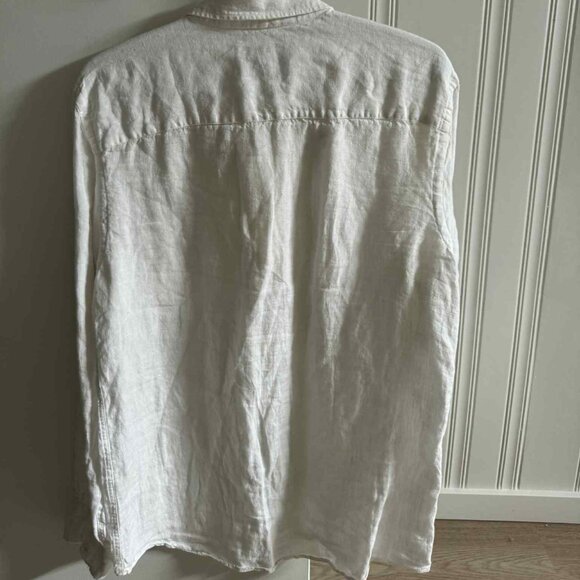 Zara Linen Polo Shirt Sz Medium - Picture 3 of 3